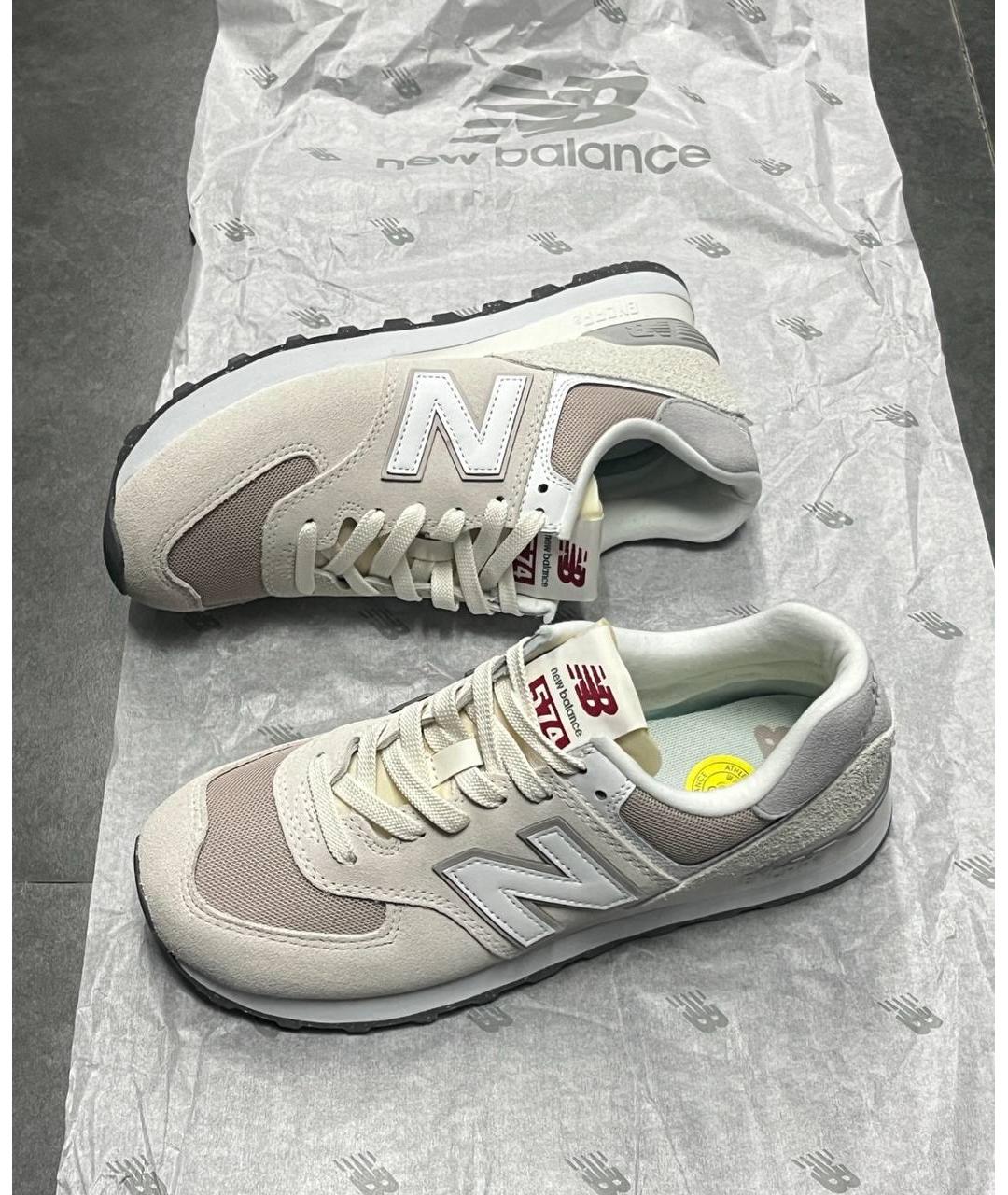 NEW BALANCE Белые низкие кроссовки / кеды, фото 2
