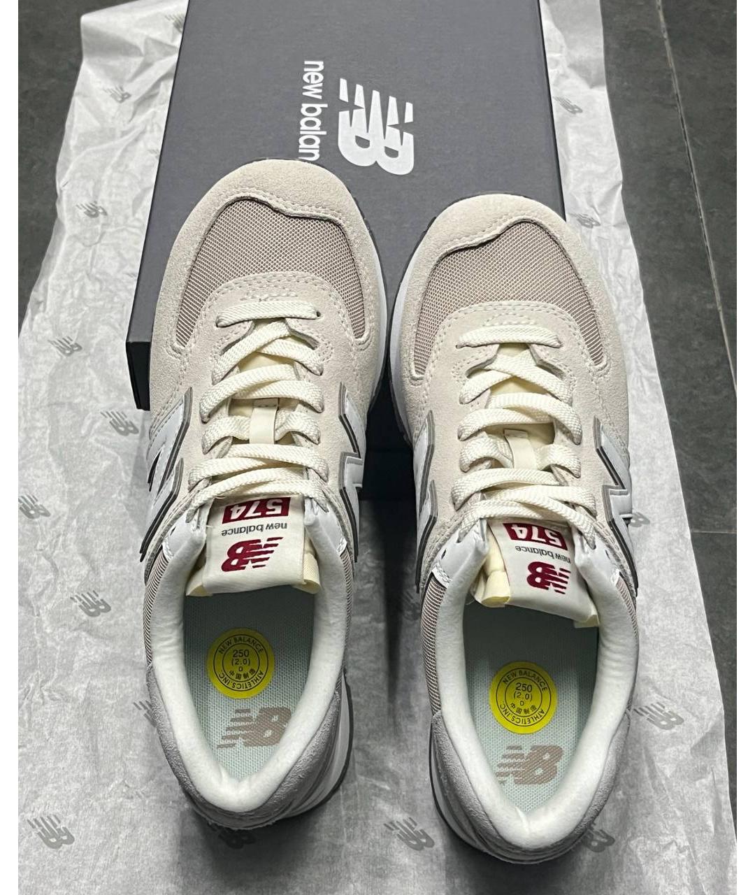 NEW BALANCE Белые низкие кроссовки / кеды, фото 3