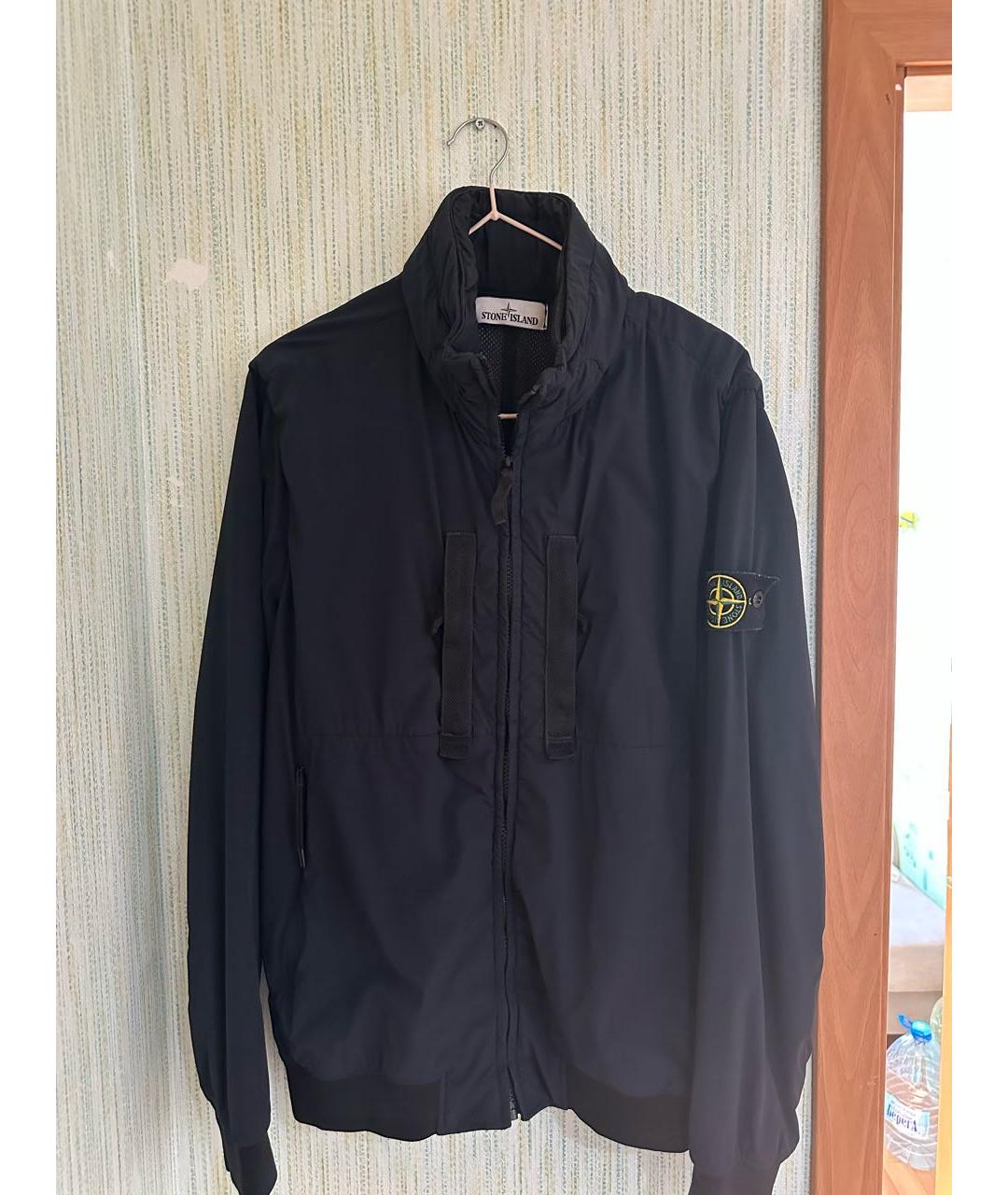STONE ISLAND Темно-синяя полиамидовая куртка, фото 5