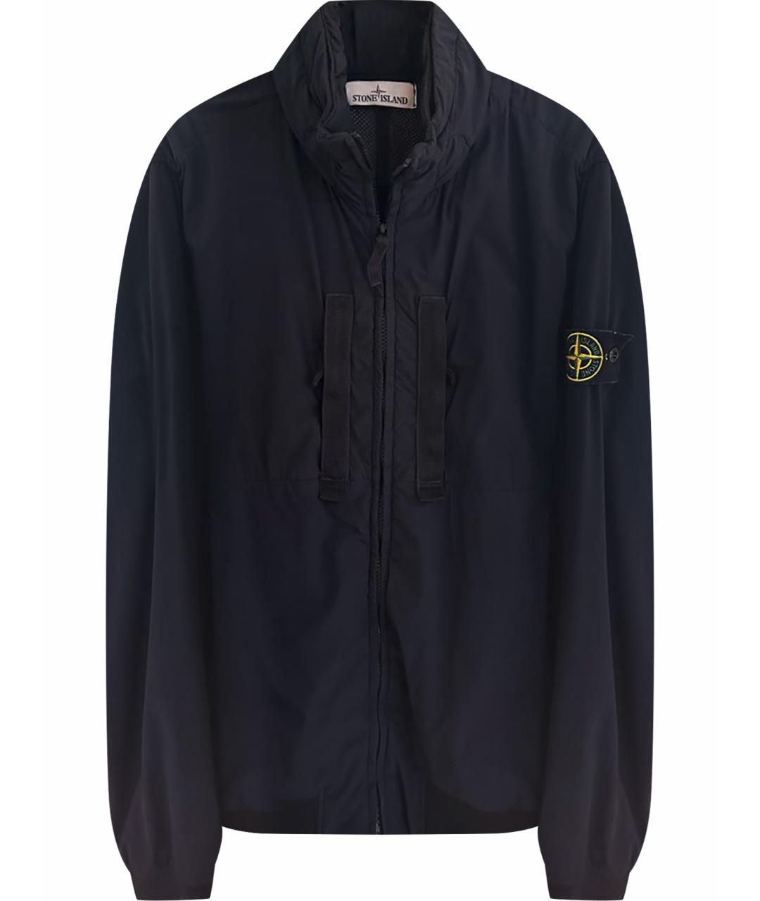 STONE ISLAND Темно-синяя полиамидовая куртка, фото 1
