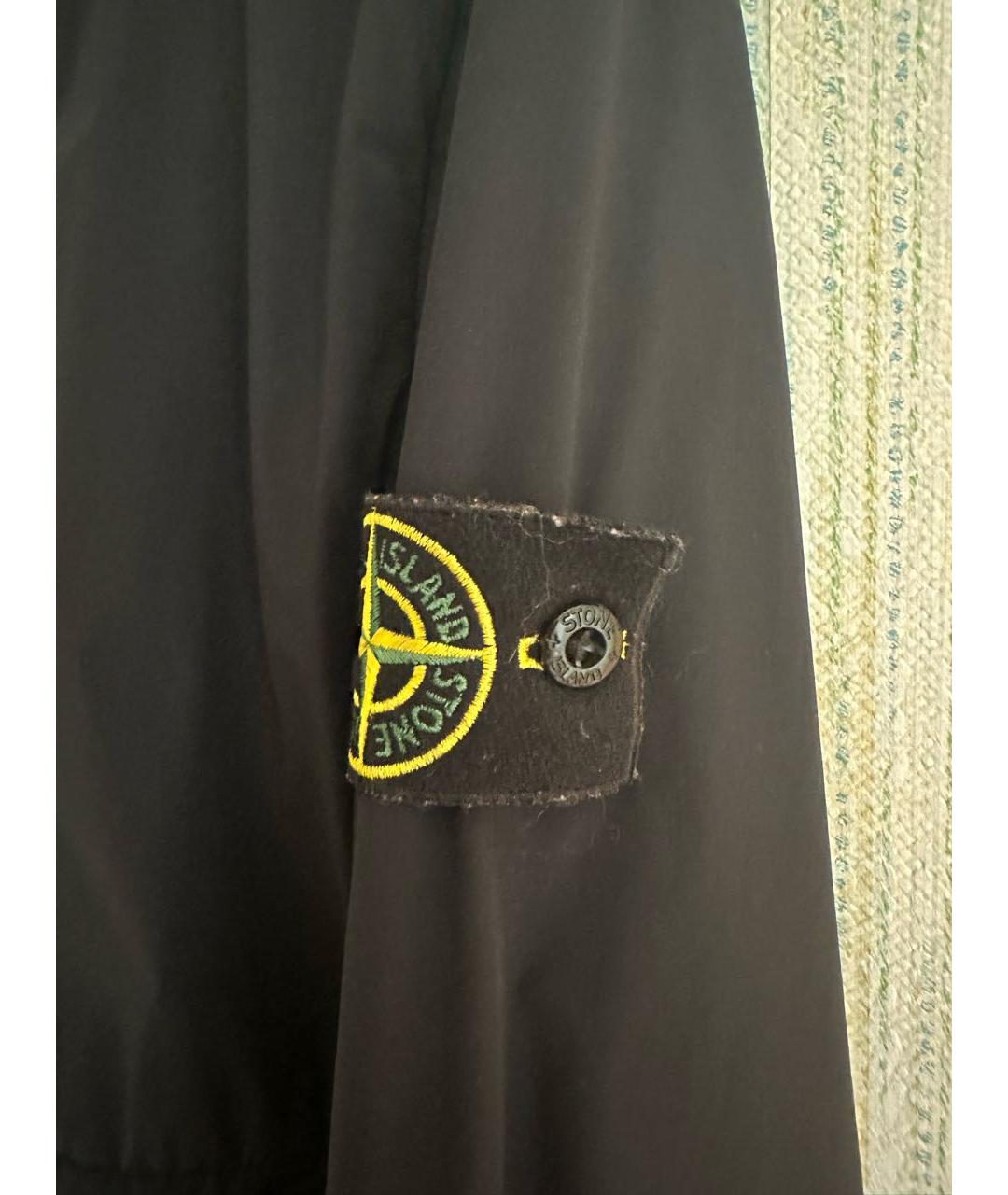 STONE ISLAND Темно-синяя полиамидовая куртка, фото 3