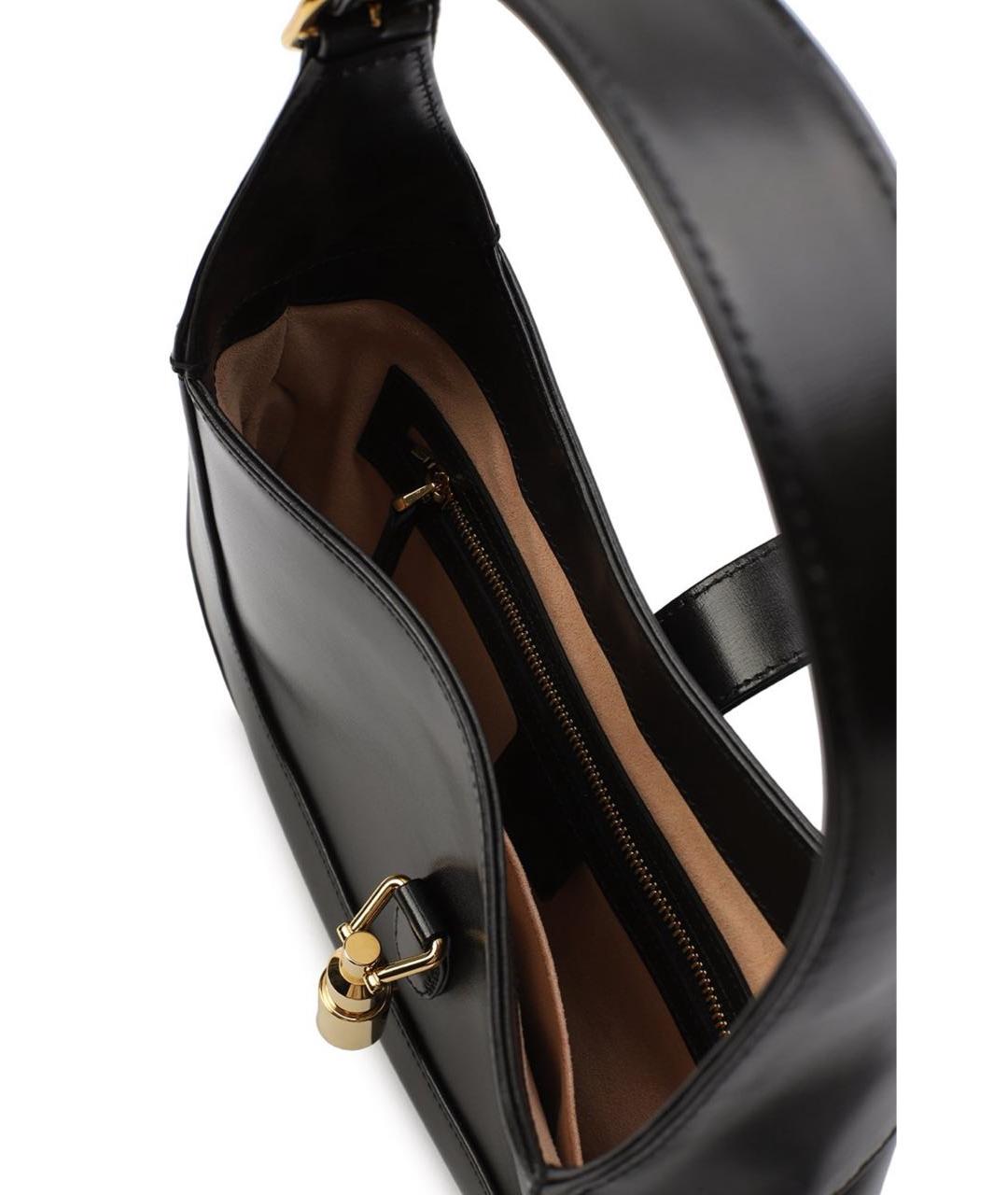 GUCCI Черная кожаная сумка с короткими ручками, фото 6