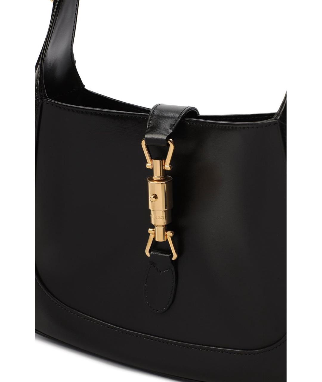 GUCCI Черная кожаная сумка с короткими ручками, фото 5