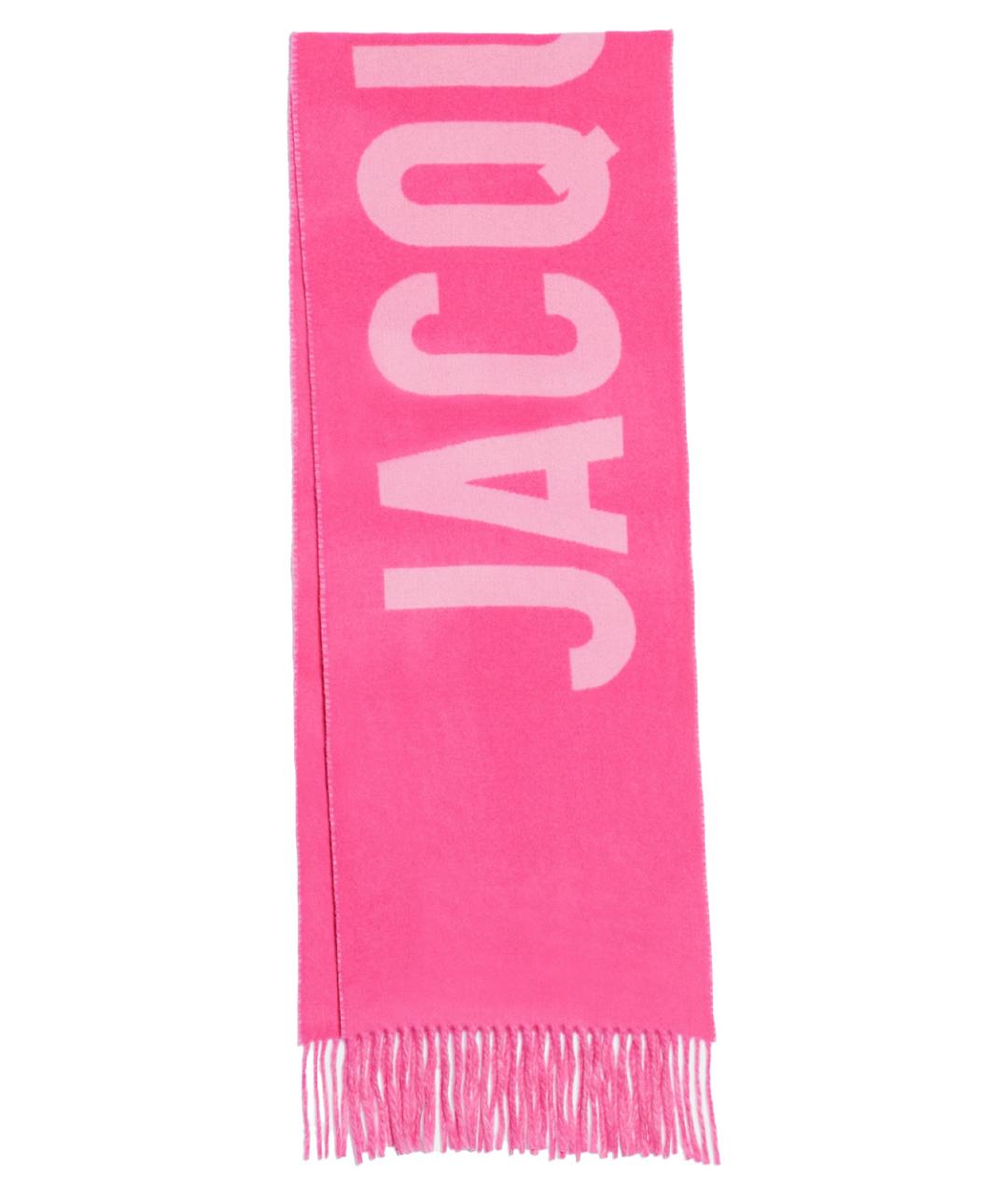 JACQUEMUS Розовый шерстяной шарф, фото 1