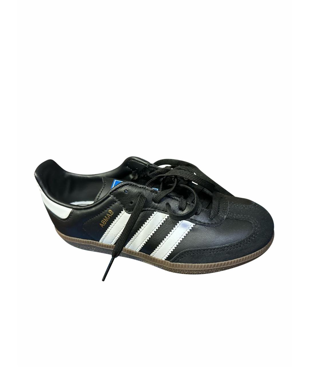 ADIDAS Черные текстильные кеды, фото 1
