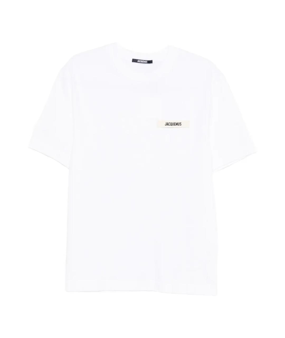 JACQUEMUS Белая хлопковая футболка, фото 1