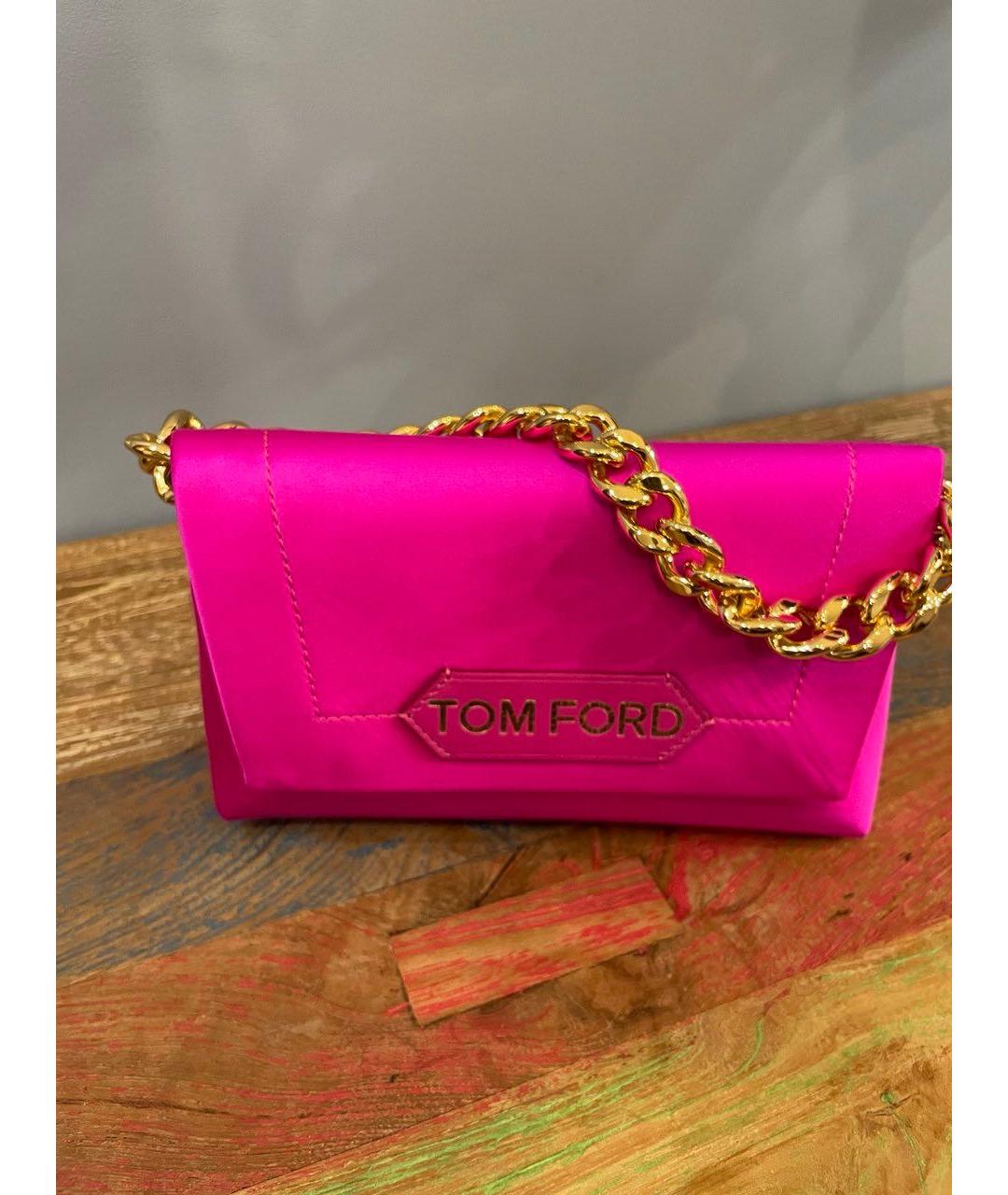 TOM FORD Фуксия тканевая сумка с короткими ручками, фото 2