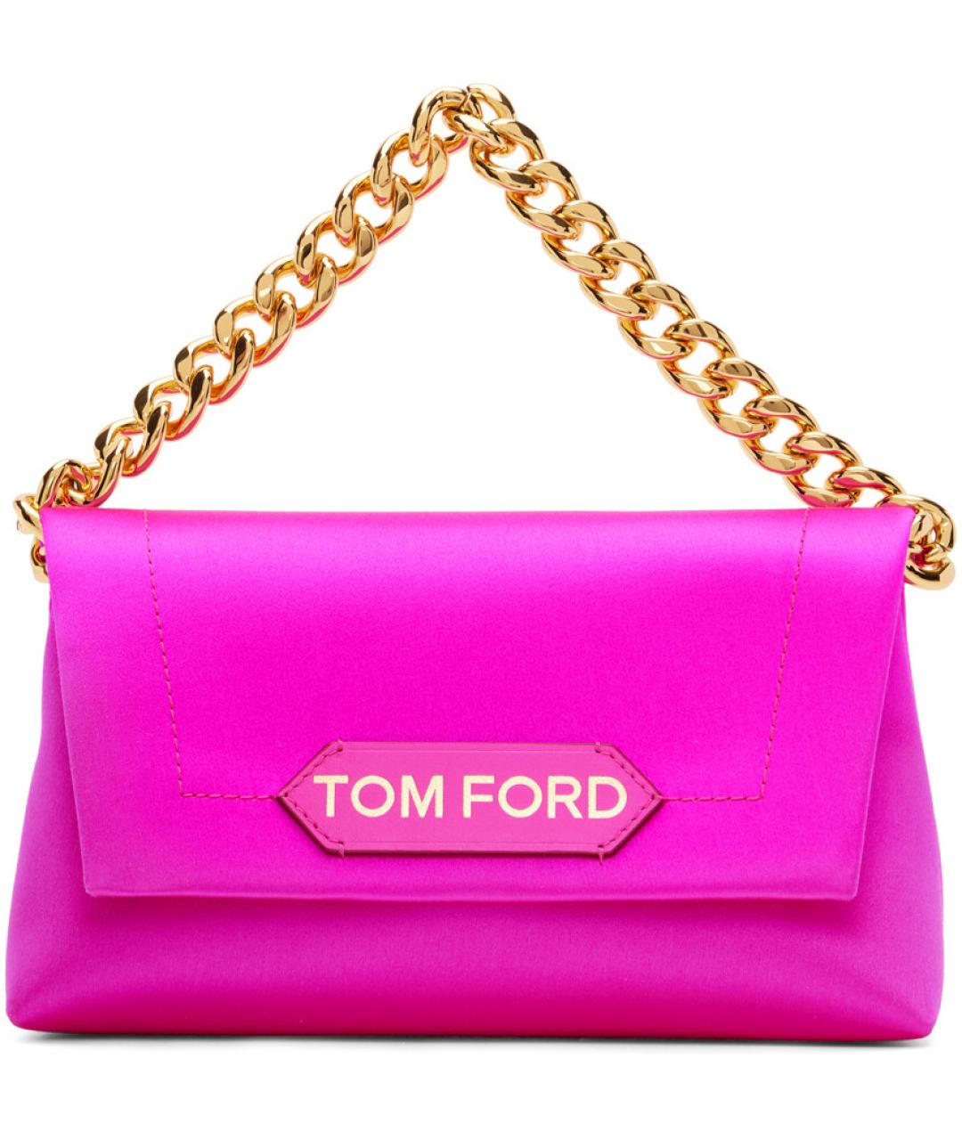 TOM FORD Фуксия тканевая сумка с короткими ручками, фото 1