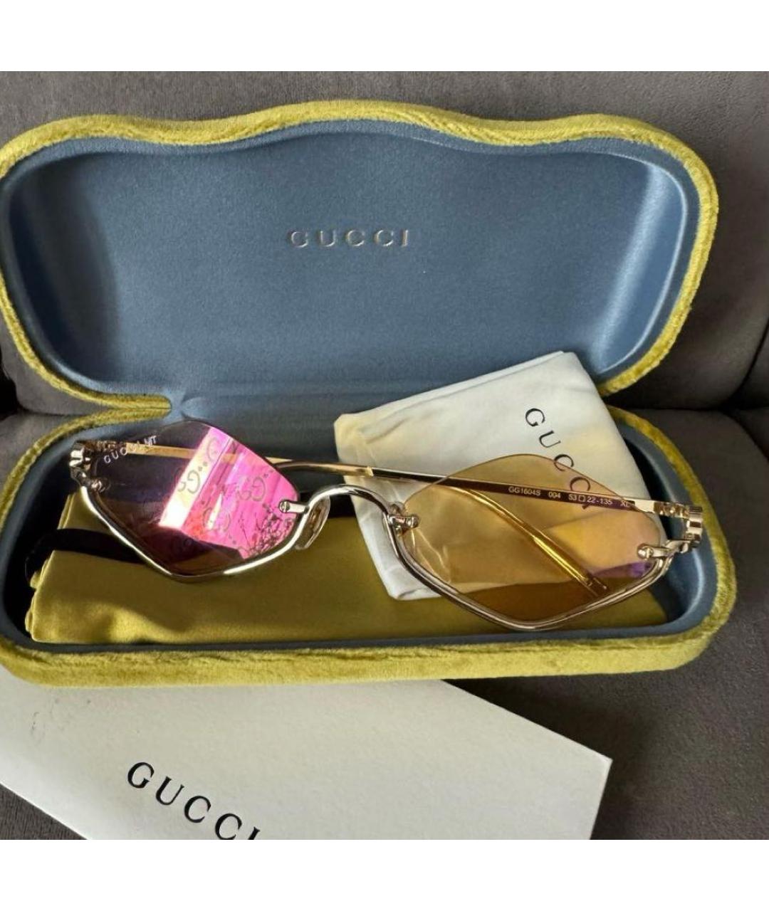 GUCCI Мульти металлические солнцезащитные очки, фото 3