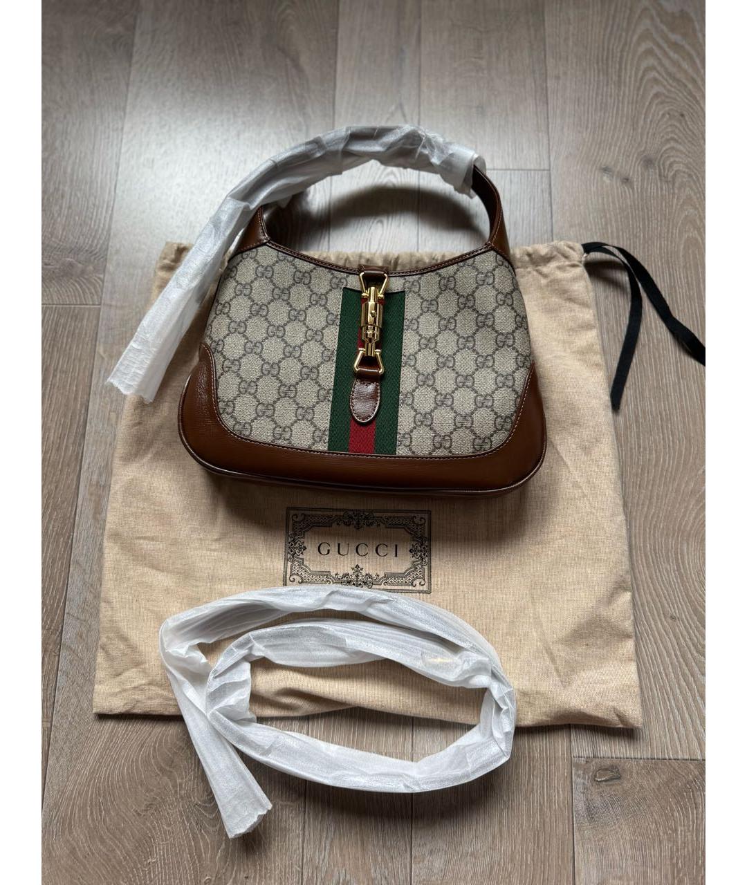 GUCCI Коричневая сумка с короткими ручками, фото 6