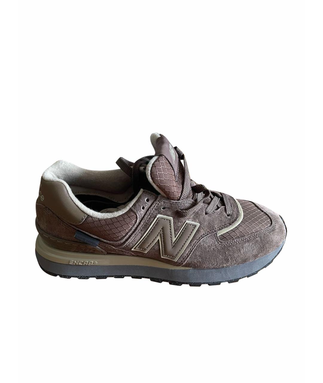 NEW BALANCE Коричневые замшевые низкие кроссовки / кеды, фото 1