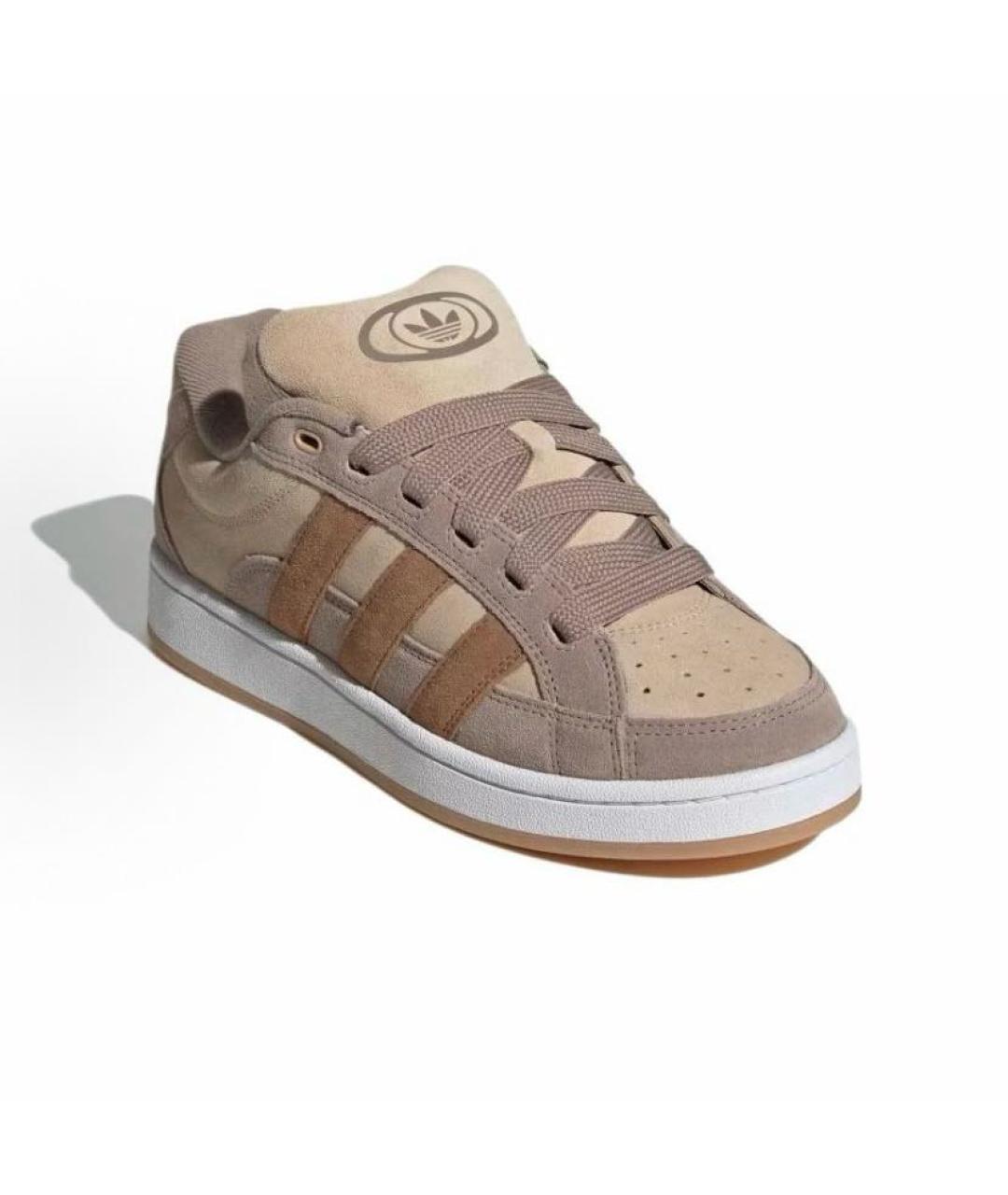 ADIDAS Бежевые замшевые кроссовки, фото 4