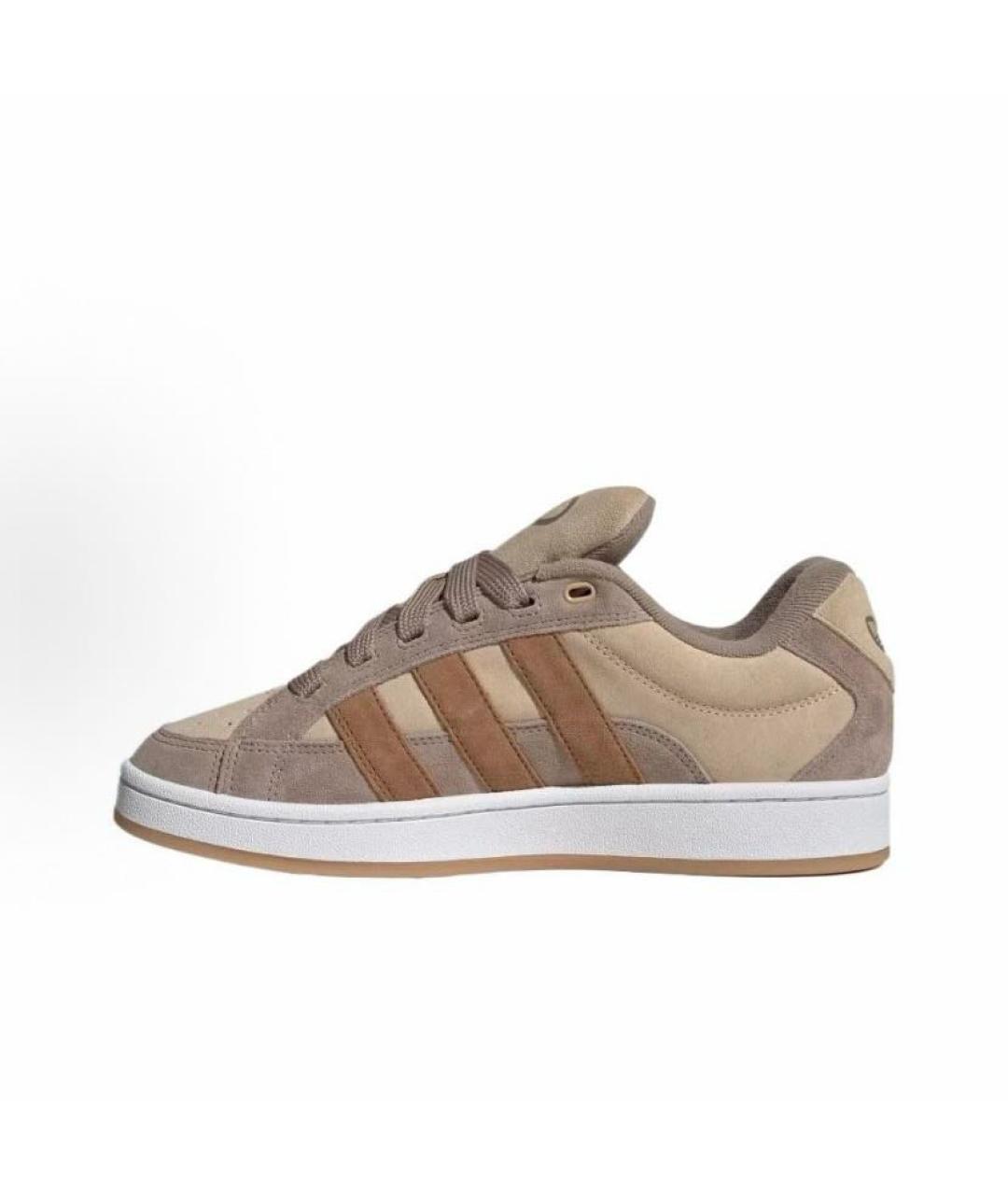 ADIDAS Бежевые замшевые кроссовки, фото 3