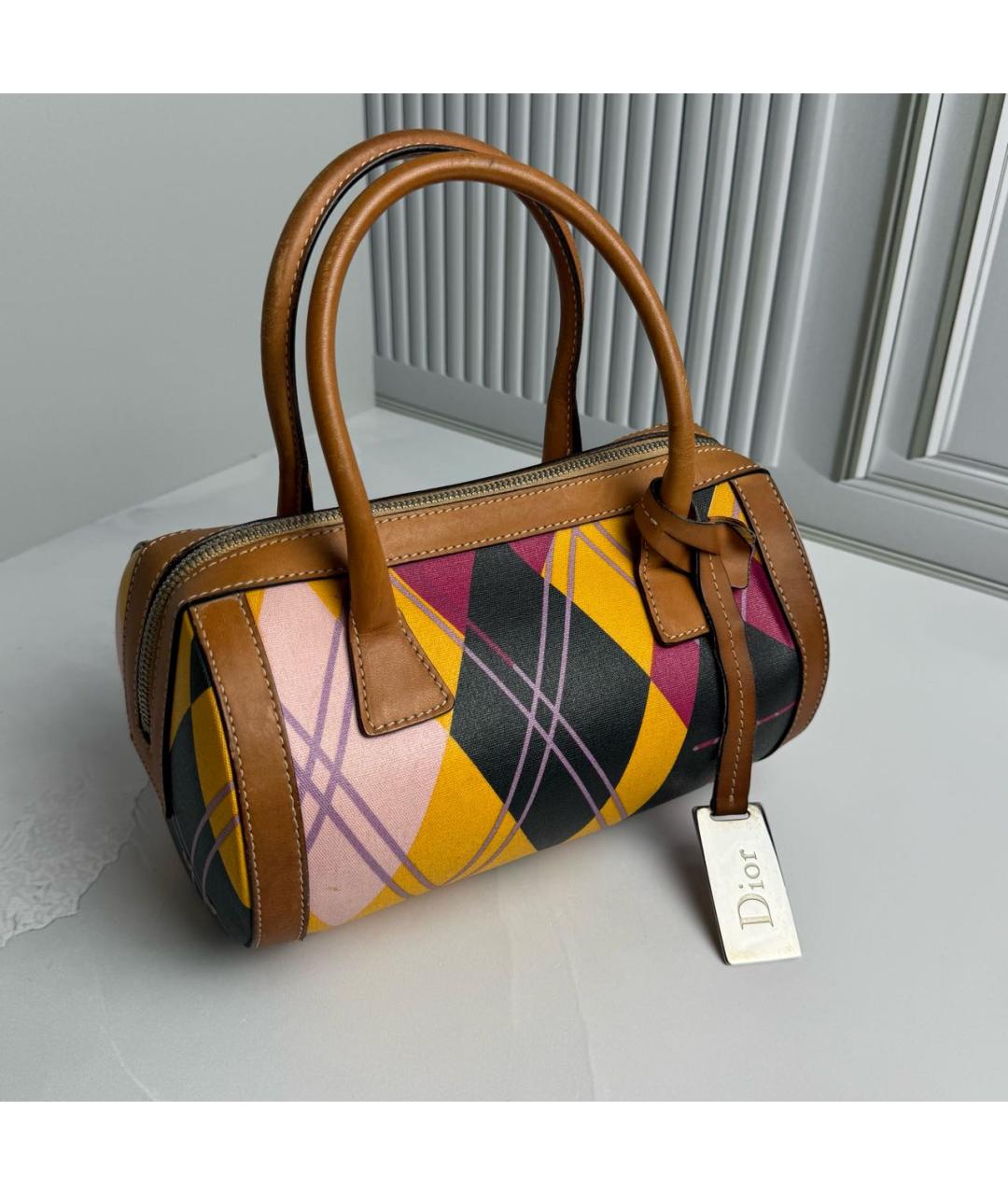 CHRISTIAN DIOR Мульти кожаная сумка с короткими ручками, фото 3