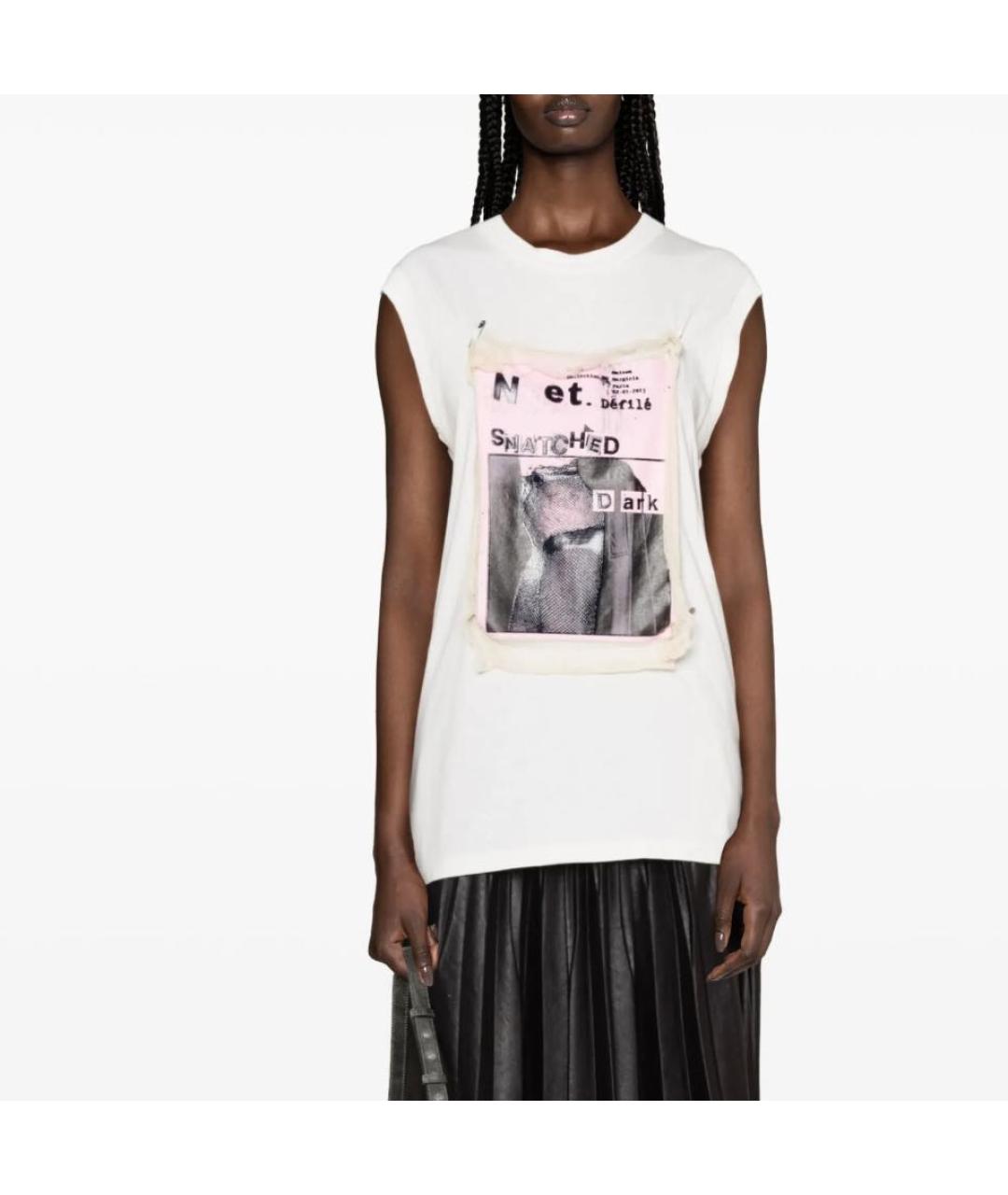 MAISON MARGIELA Белая хлопковая футболка, фото 3