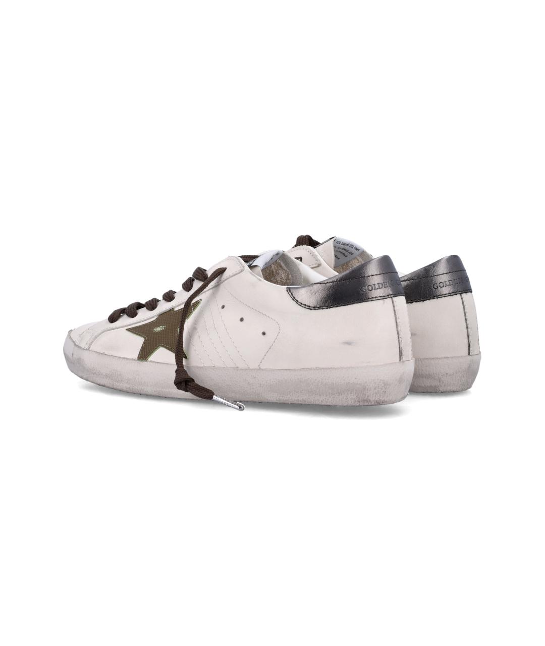 GOLDEN GOOSE DELUXE BRAND Белые кожаные низкие кроссовки / кеды, фото 4
