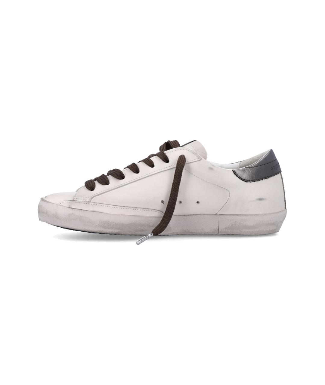 GOLDEN GOOSE DELUXE BRAND Белые кожаные низкие кроссовки / кеды, фото 3