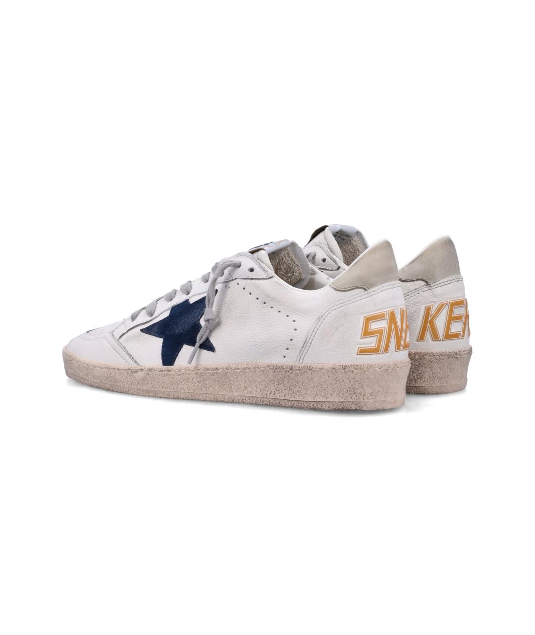 GOLDEN GOOSE DELUXE BRAND Белые кожаные низкие кроссовки / кеды, фото 4