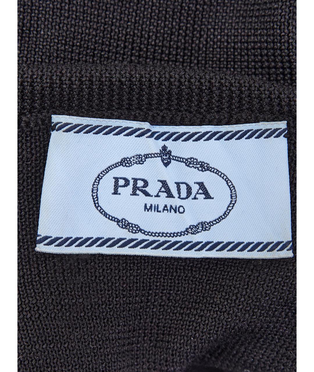 PRADA Черный шерстяной джемпер / свитер, фото 9