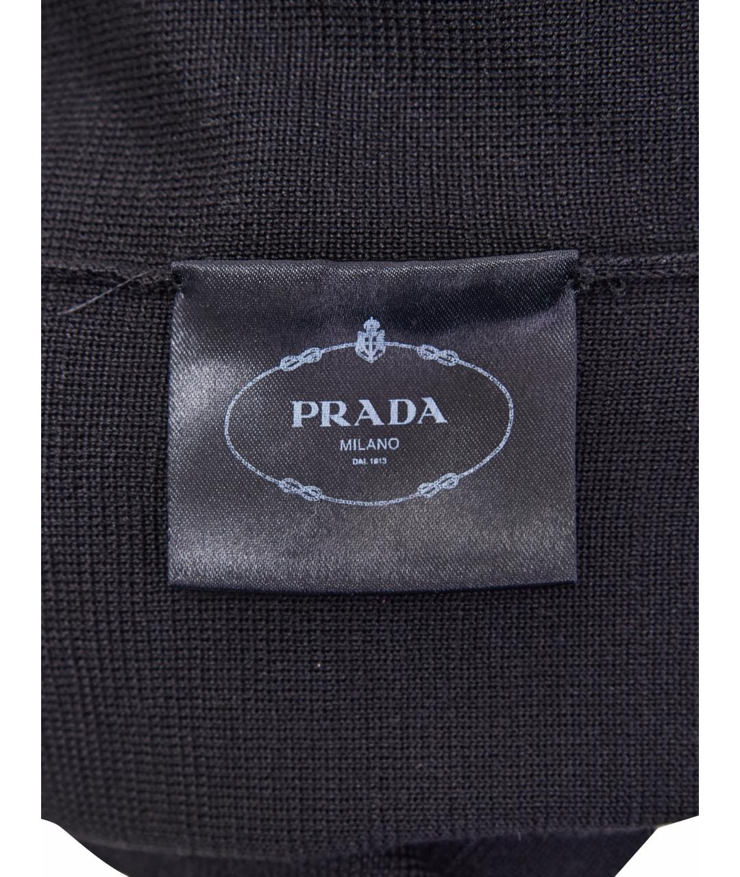 PRADA Черный шерстяной джемпер / свитер, фото 8