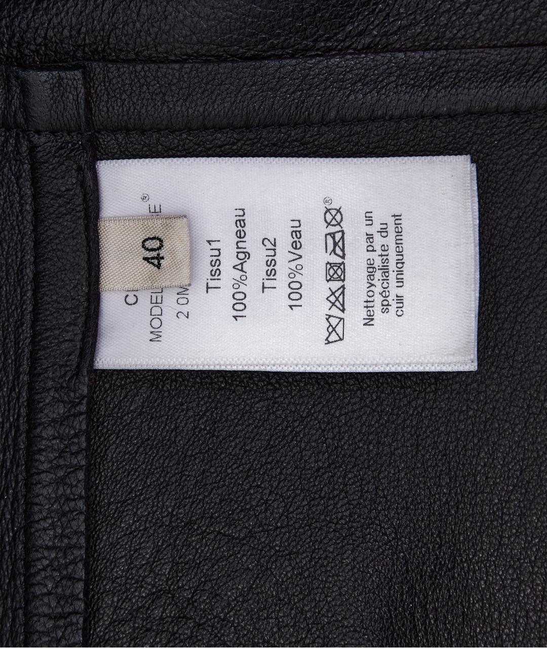 CELINE Черная кожаная майка, фото 6