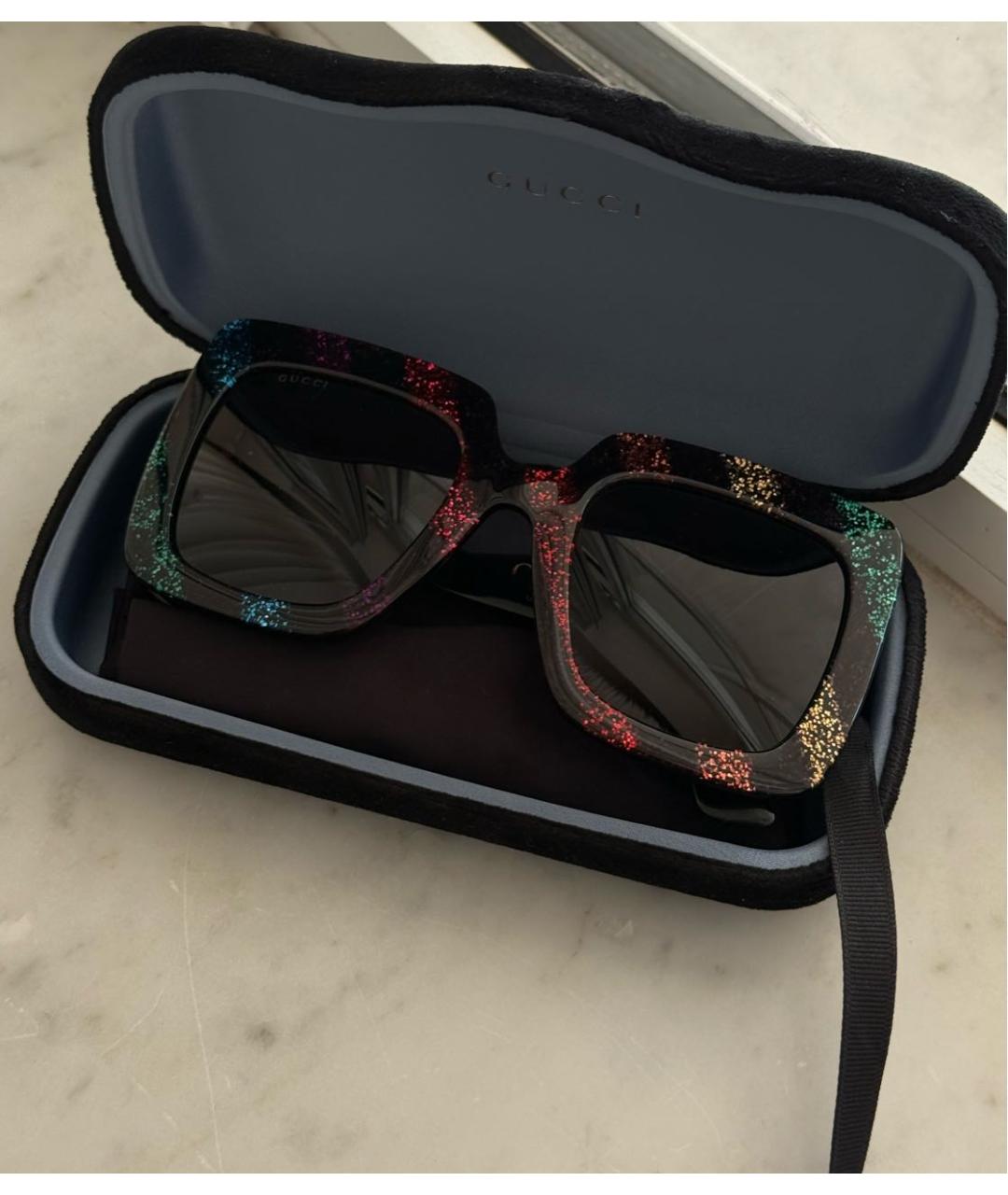 GUCCI Черные пластиковые солнцезащитные очки, фото 5