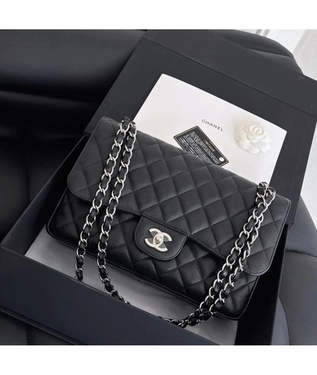 CHANEL Черная кожаная сумка тоут, фото 4