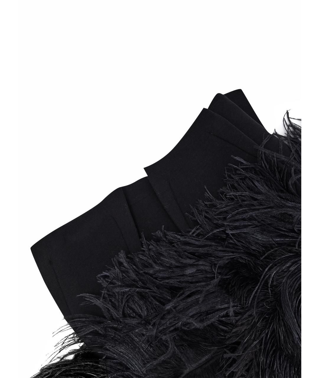 LANVIN Черная хлопковая юбка мини, фото 5