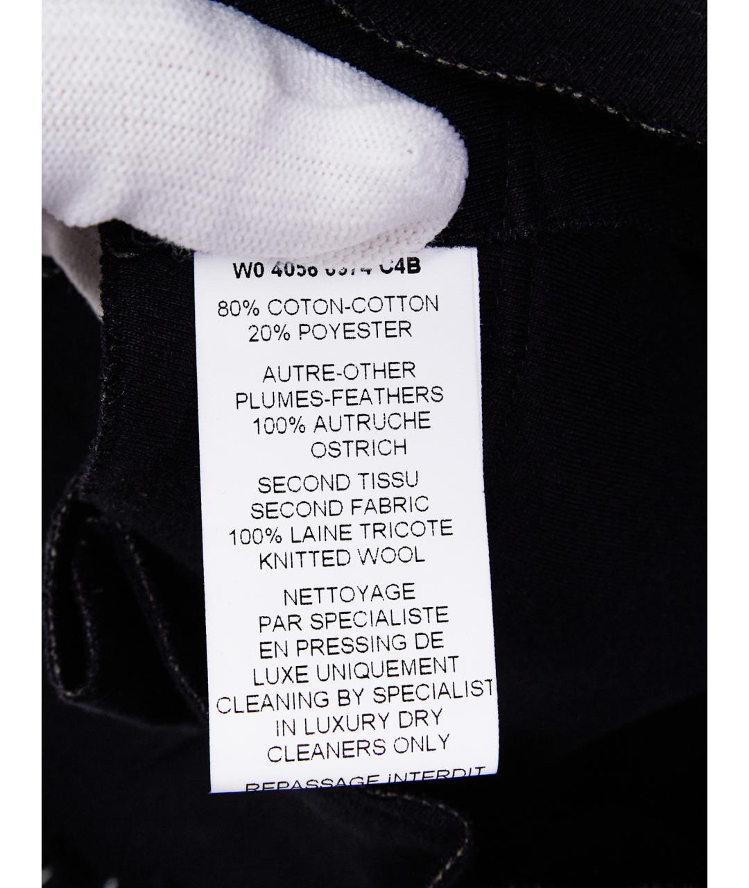 LANVIN Черная хлопковая юбка мини, фото 3