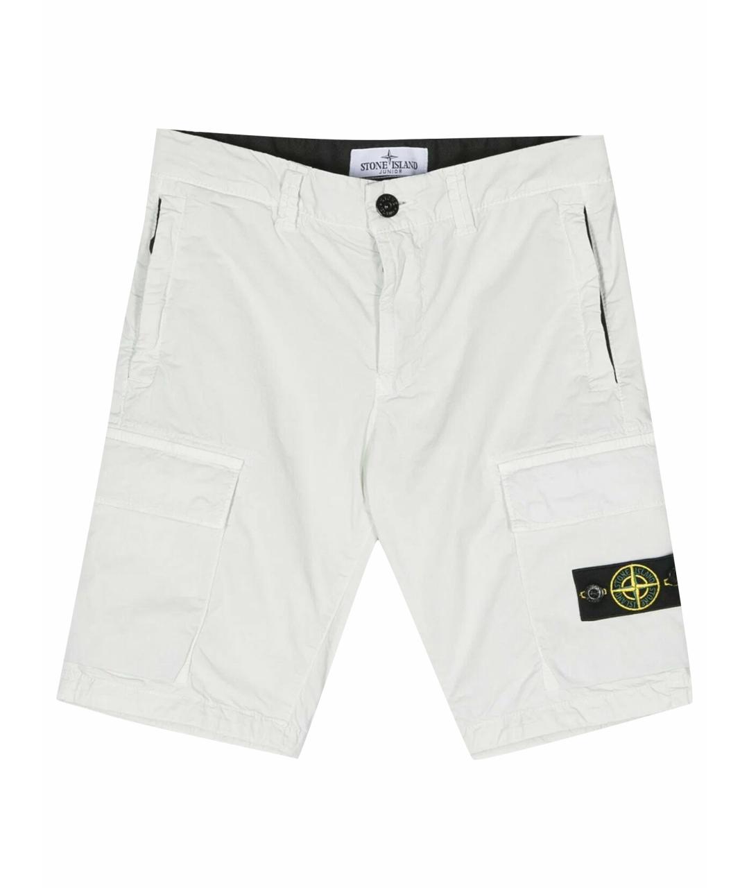 STONE ISLAND Белые хлопковые шорты, фото 1
