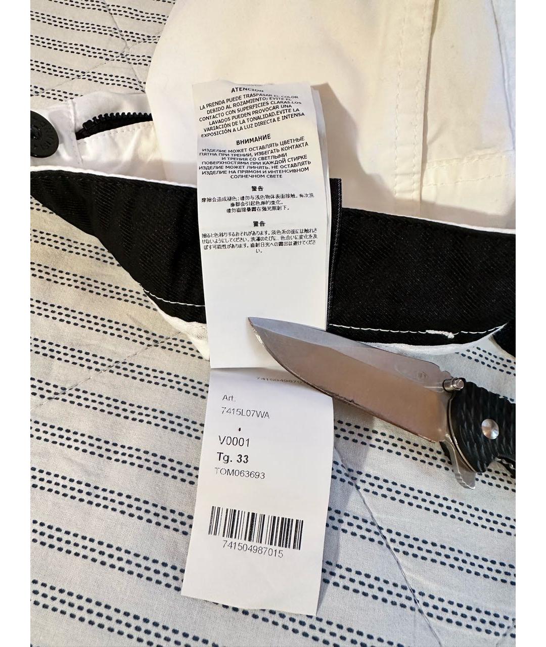 STONE ISLAND Белые хлопковые шорты, фото 5