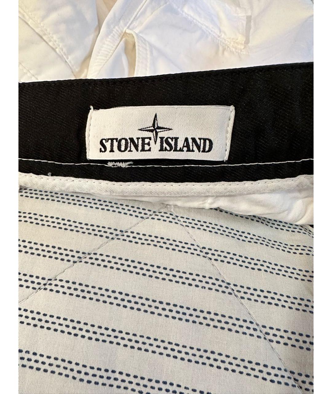 STONE ISLAND Белые хлопковые шорты, фото 3