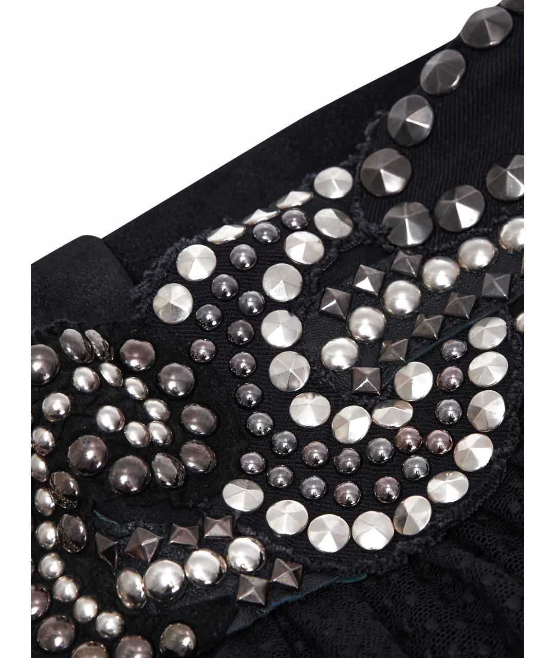 BALMAIN Черная хлопковая юбка мини, фото 4