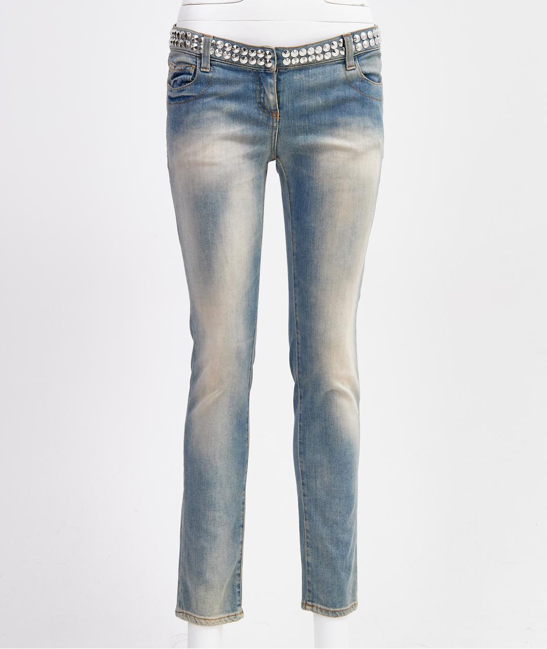 BALMAIN Голубые хлопковые прямые джинсы, фото 8