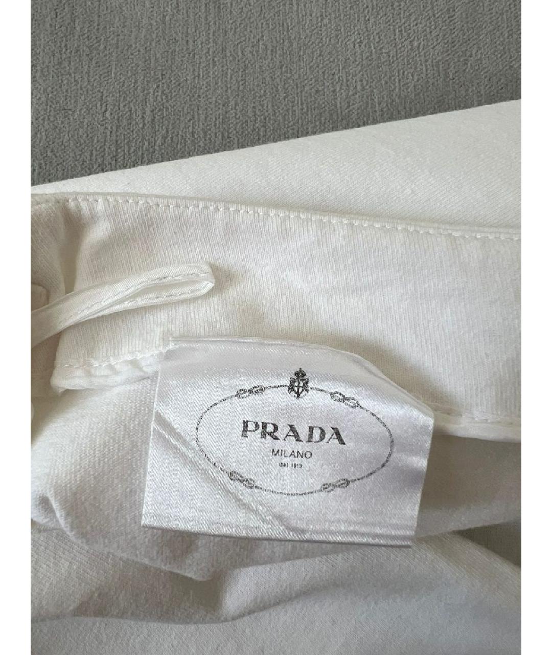 PRADA Белый хлопковый костюм с юбками, фото 4