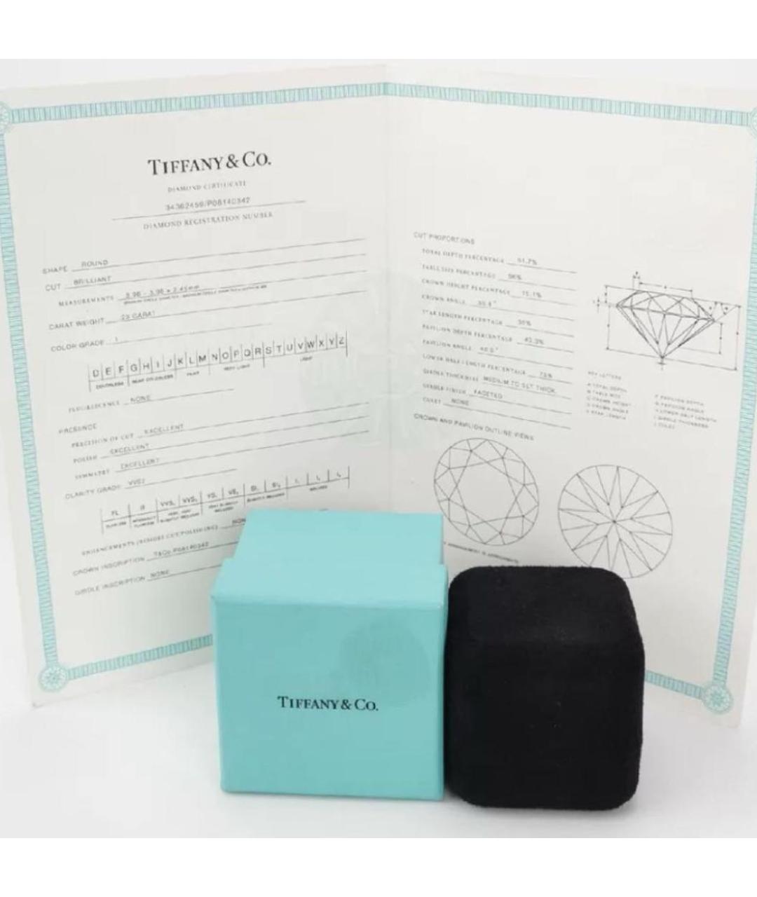 TIFFANY&CO Белое платиновое кольцо, фото 5