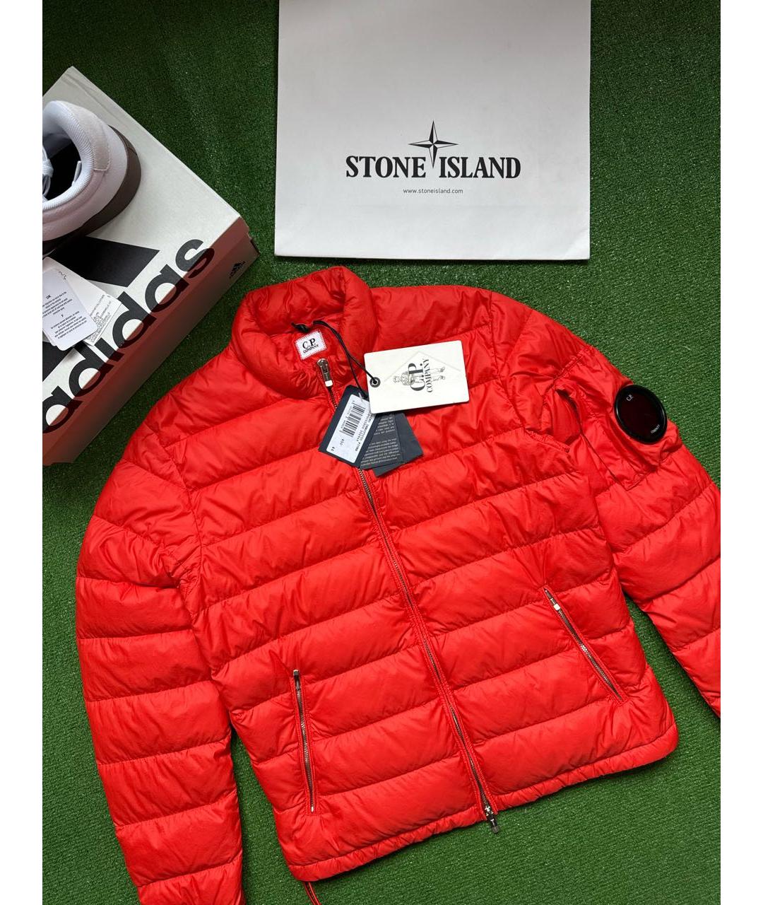 CP COMPANY Оранжевый полиамидовый пуховик, фото 2