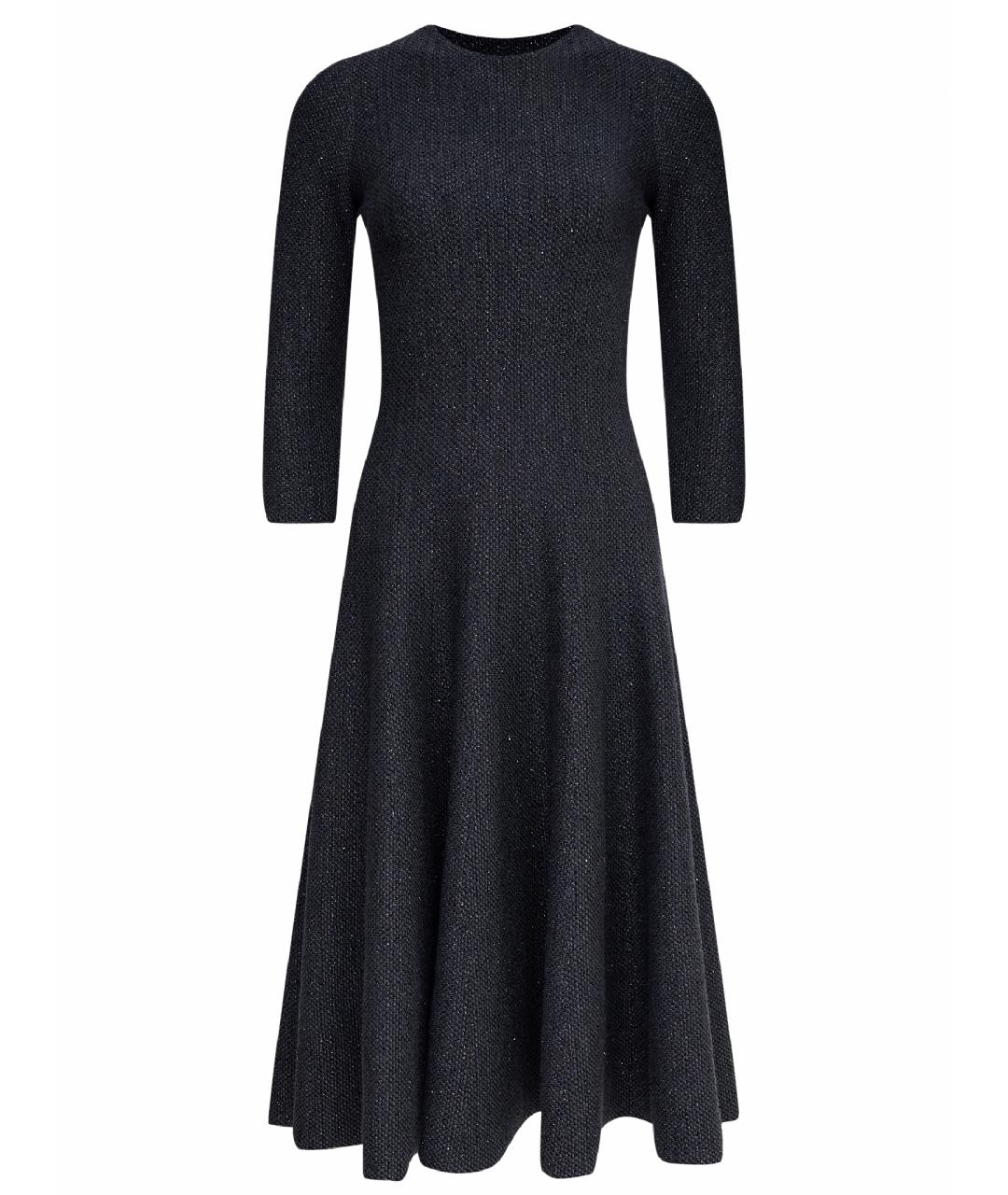 CHRISTIAN DIOR Серое шерстяное повседневное платье, фото 1