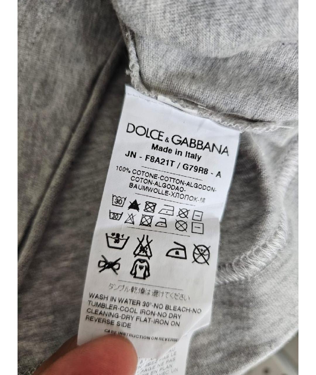DOLCE&GABBANA Бежевая хлопковая майка, фото 7