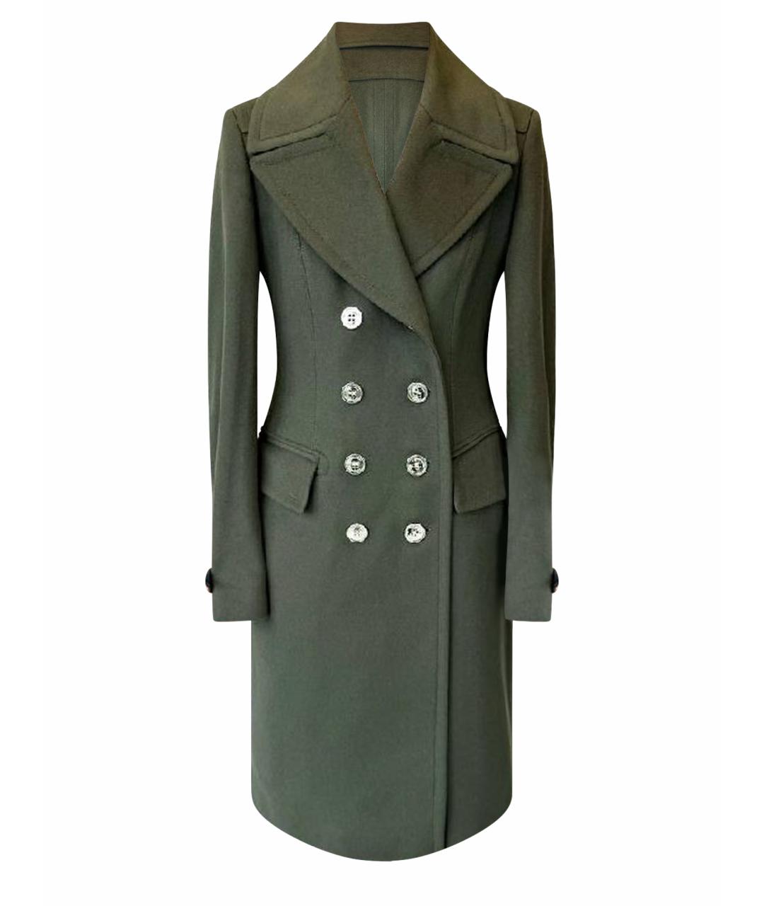 BURBERRY Зеленые шерстяное пальто, фото 1