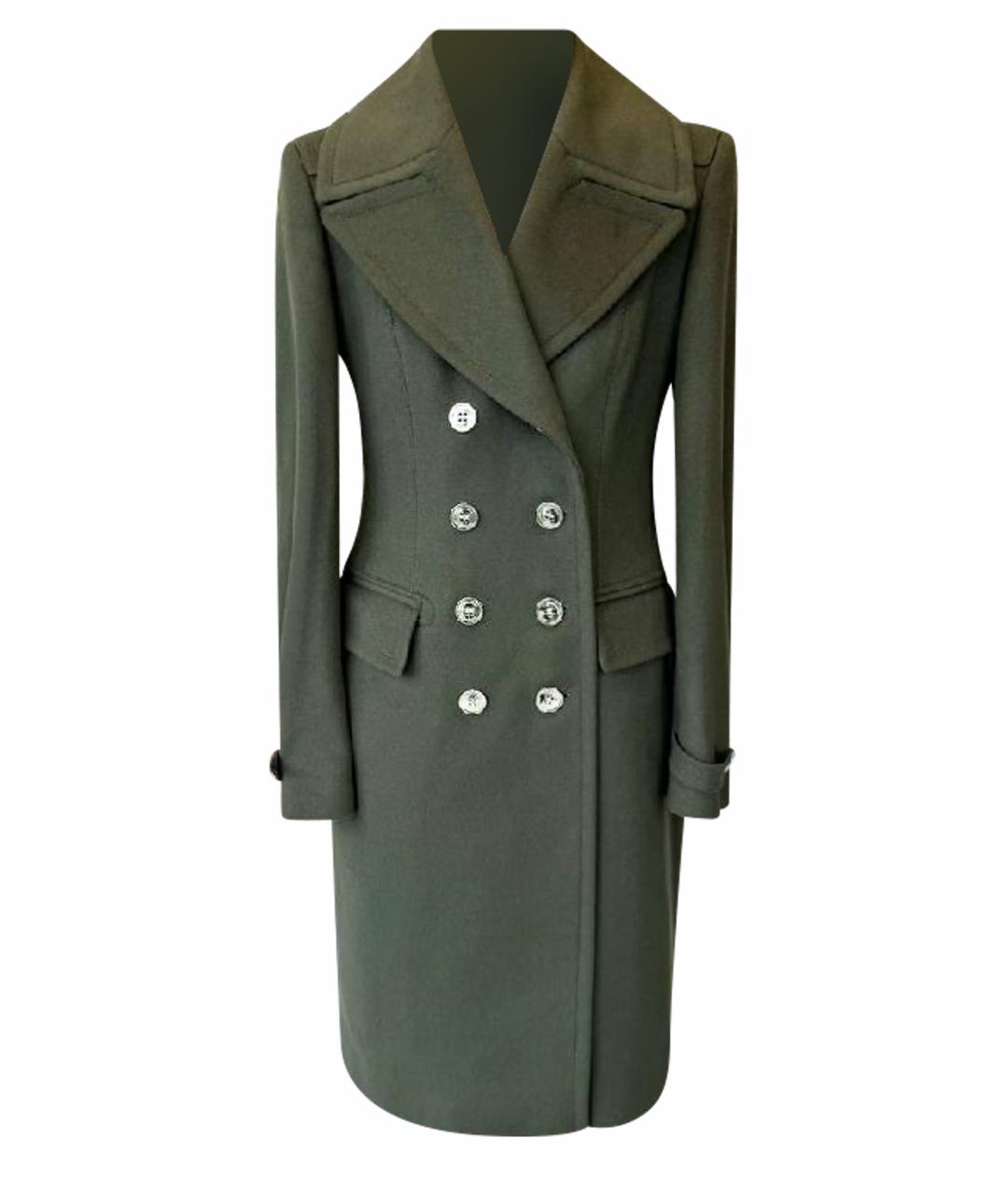 BURBERRY Зеленые шерстяное пальто, фото 10