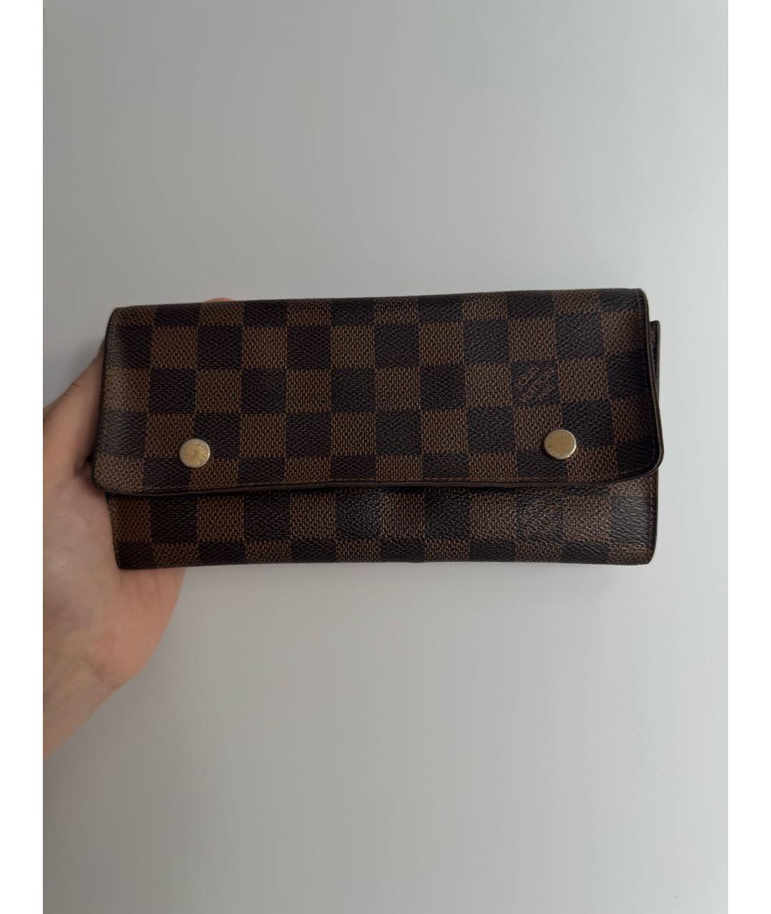 LOUIS VUITTON Коричневый кошелек, фото 6