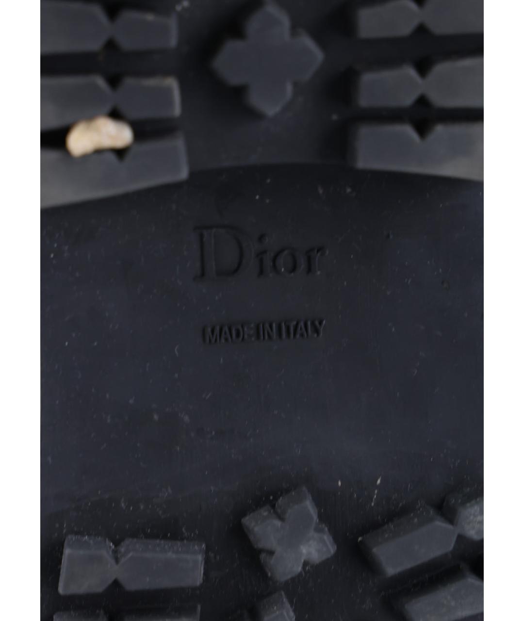 CHRISTIAN DIOR Черные кожаные ботинки, фото 5