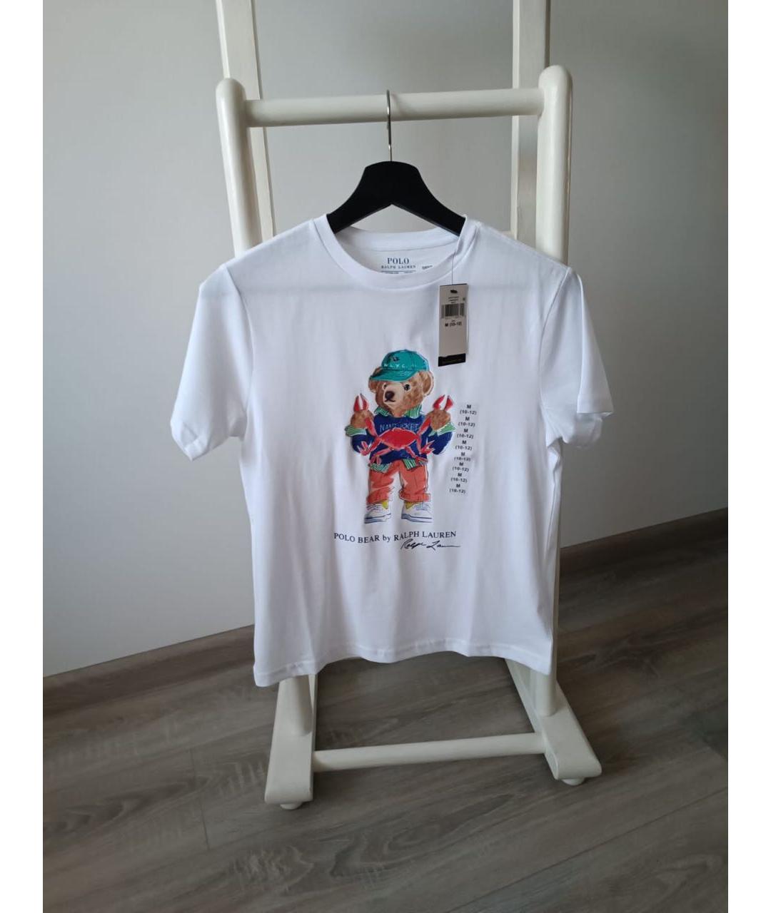 POLO RALPH LAUREN Белая хлопковая футболка, фото 5