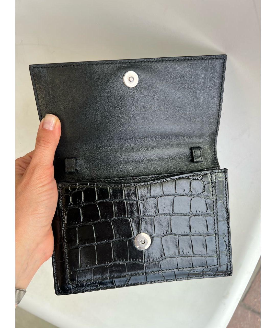 BALENCIAGA Черная кожаная поясная сумка, фото 4