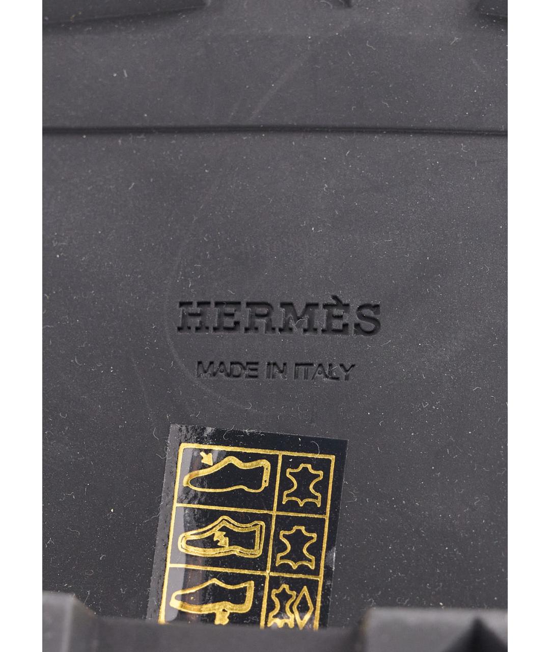 HERMES Белые кожаные ботинки, фото 5