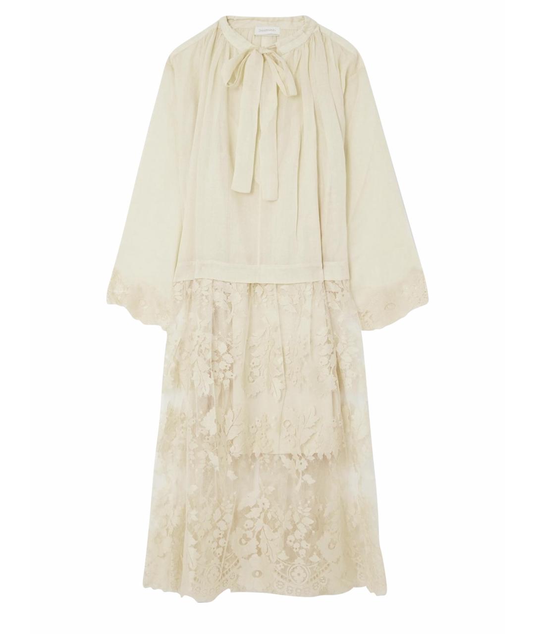 ZIMMERMANN Бежевое коктейльное платье, фото 1