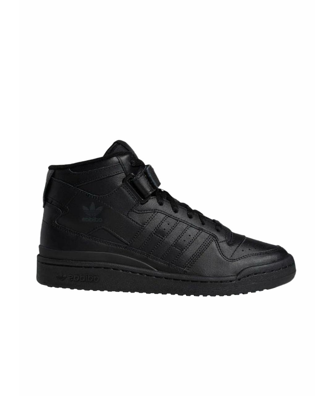 ADIDAS Черные кожаные кроссовки, фото 1