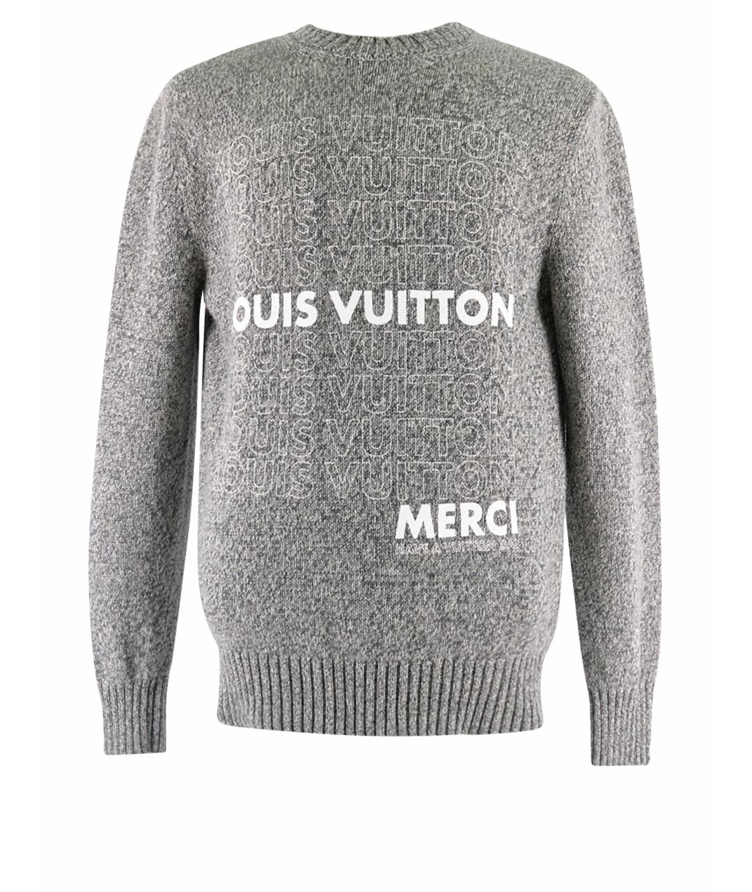 LOUIS VUITTON Серый кашемировый джемпер / свитер, фото 1