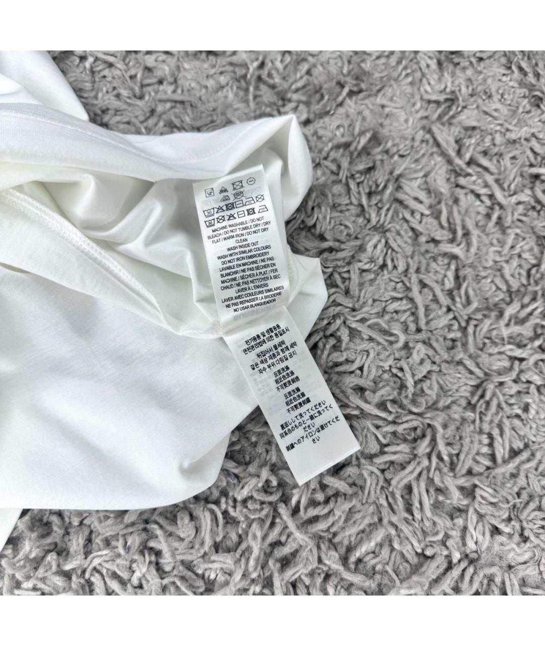 BURBERRY Белая хлопковая футболка, фото 4